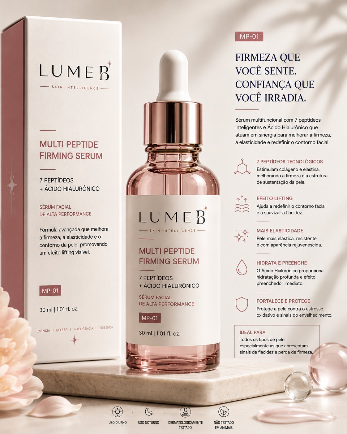 Ficha completa do MP-01 LumeB — ativos, benefícios e ritual de uso